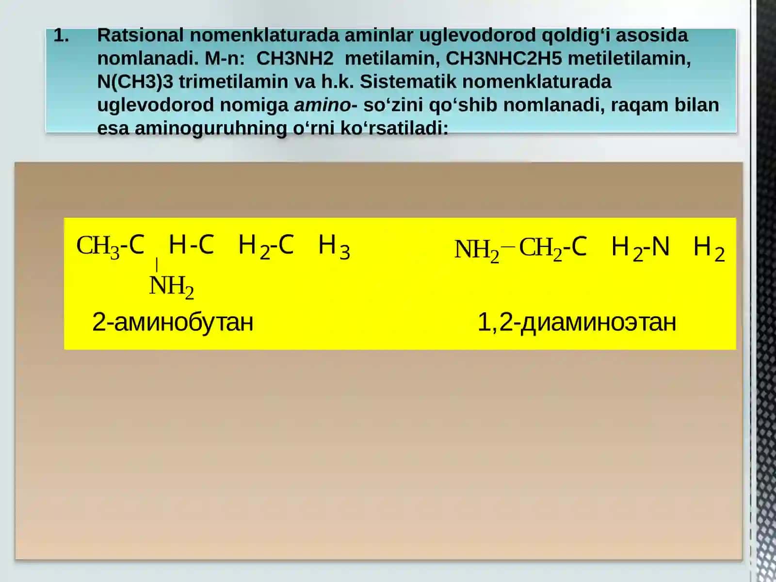 Alifatik aminlar 3