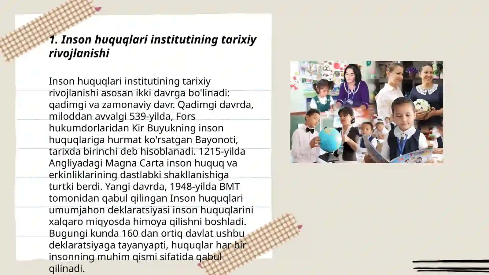 İnson huquqlari institutining shakllanishi 3