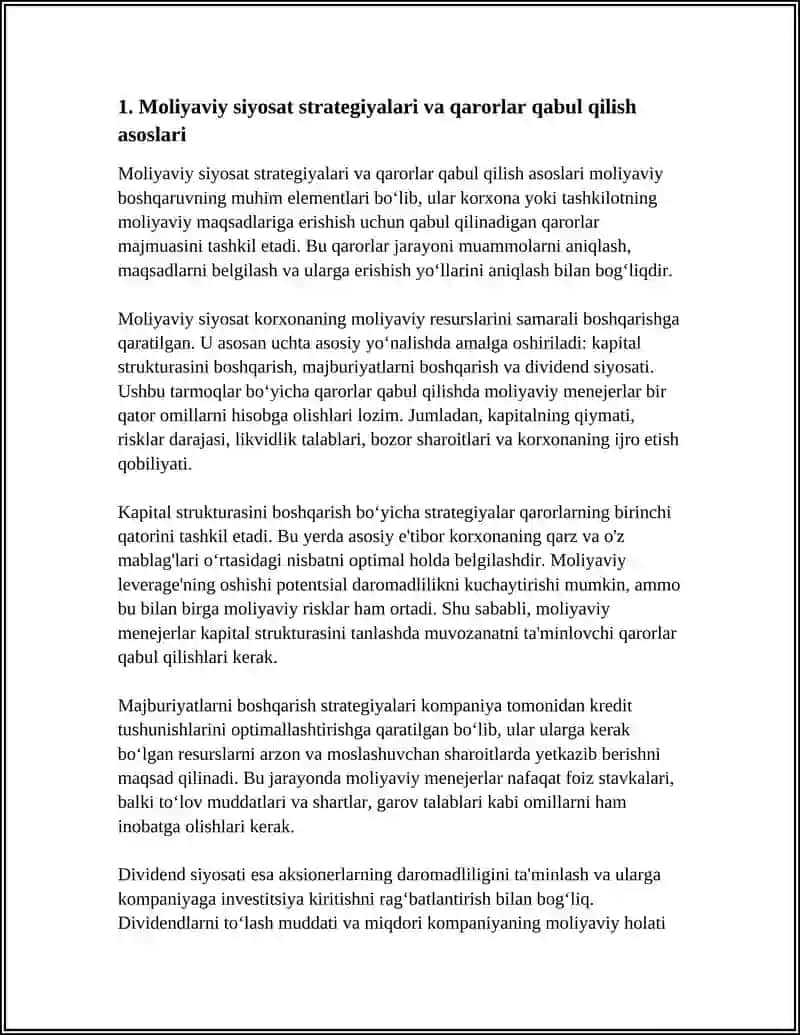 MOLIYAVIY SIYOSAT MOLIYAVIY QARORLAR 3