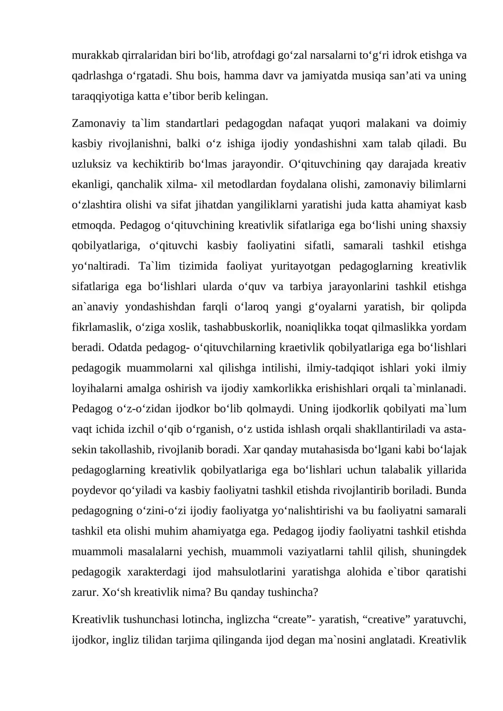 Kreativ tayyorgarlik-ijodiy yetuklikning tarkibiy qismi 3