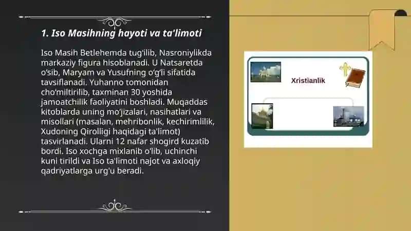 Xristian dini tarixi va asosiy g'oyalari 3