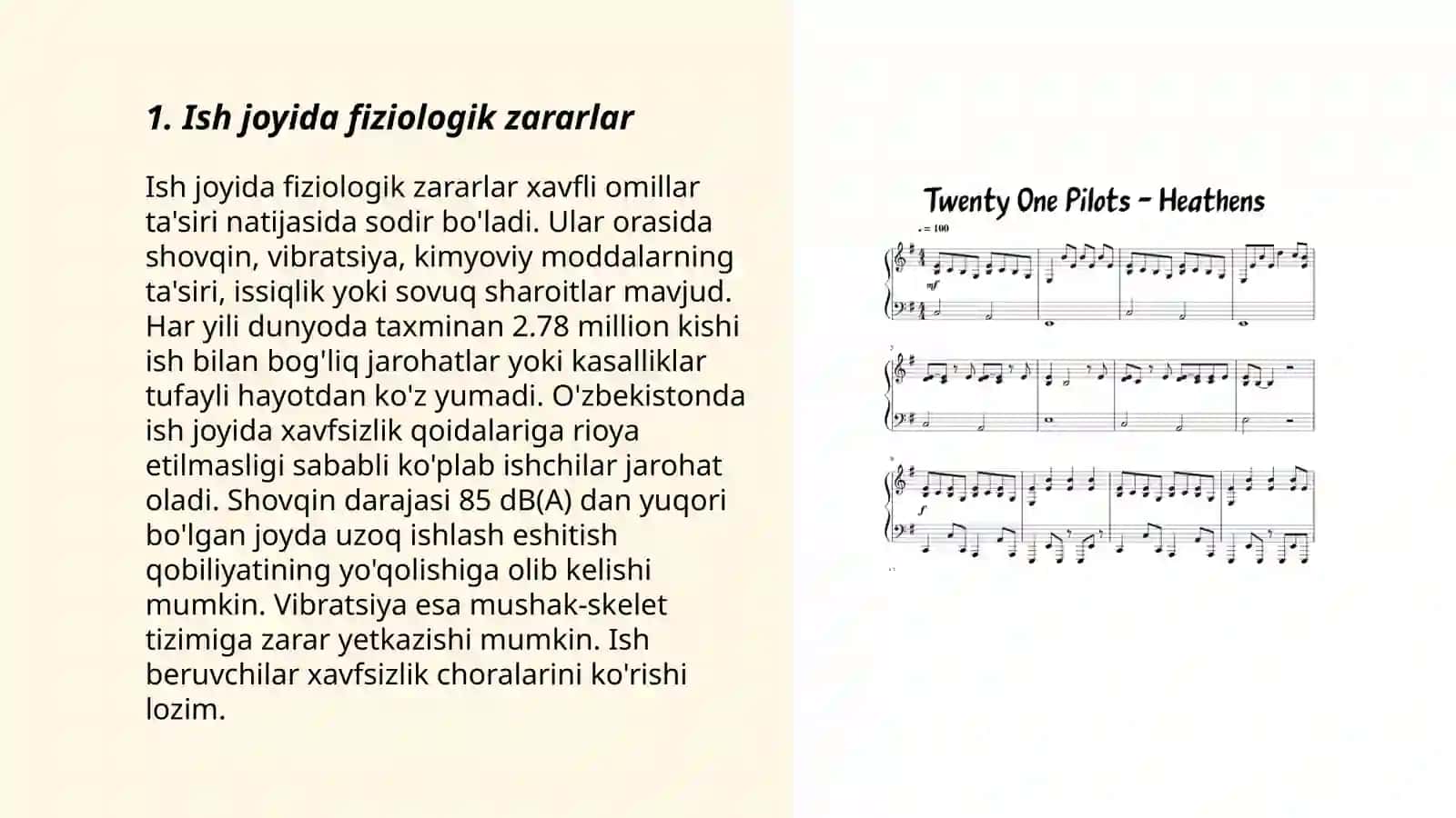 Ish joyida uchraydigan asosiy zararli taʼsirlar va ularni gigiyenik baholash 3