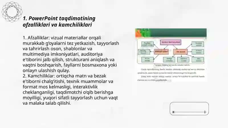 PowerPoint taqdimotining afzalliklari va kamchiliklari 3