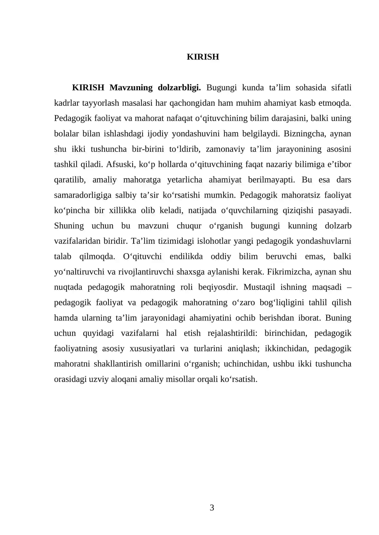 Pedagogik faoliyat va pedagogik mahorat 3