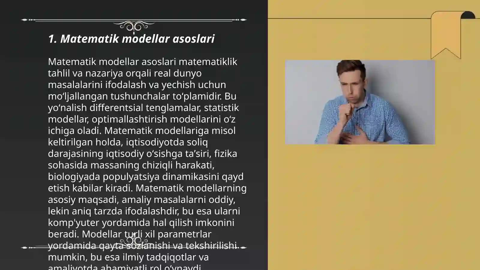 Matematik modellar asoslari 3