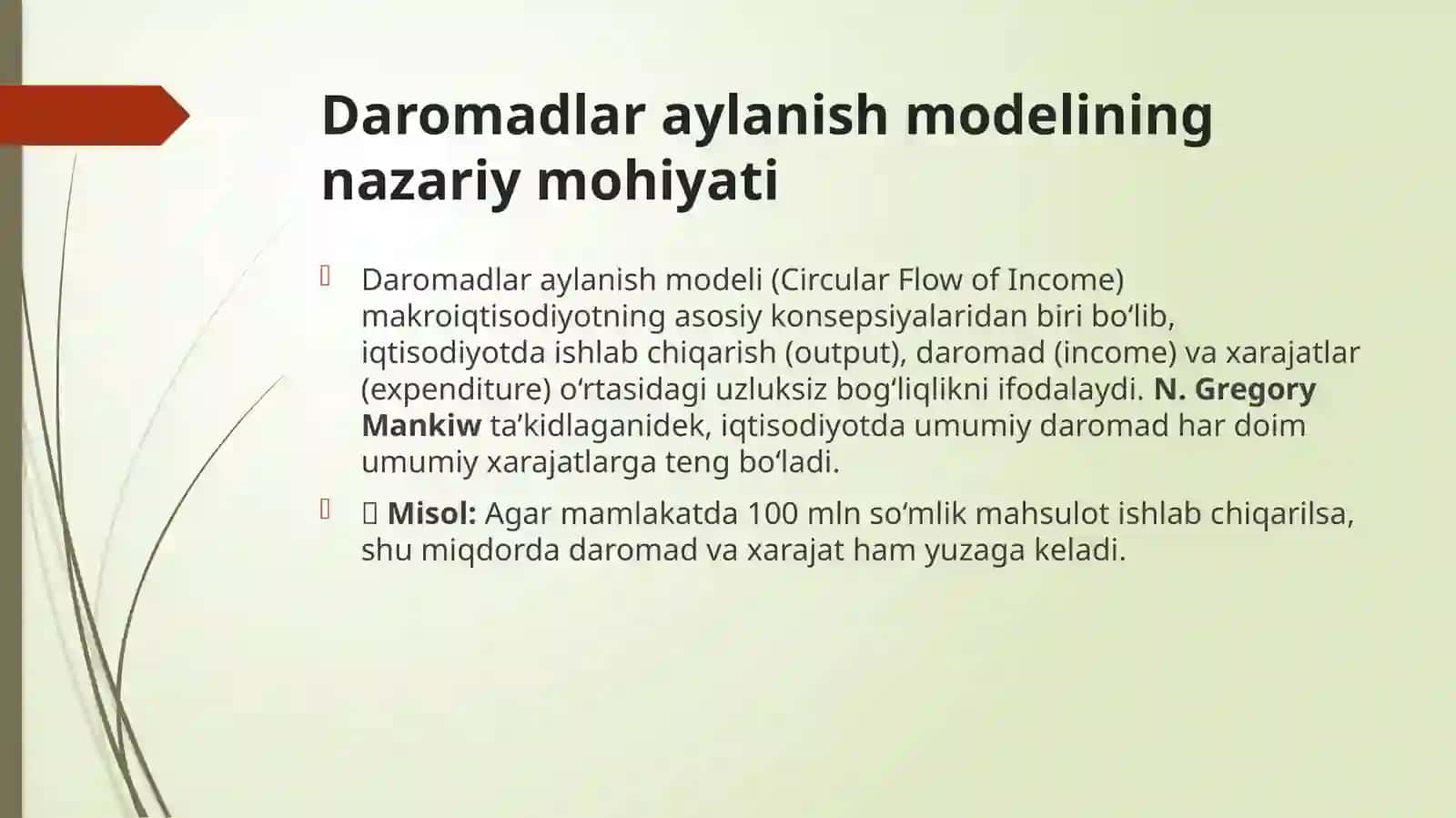 uy xo'jaliklari, firmalar va davlat o'rtasidagi daromadlar aylanish modeli 3