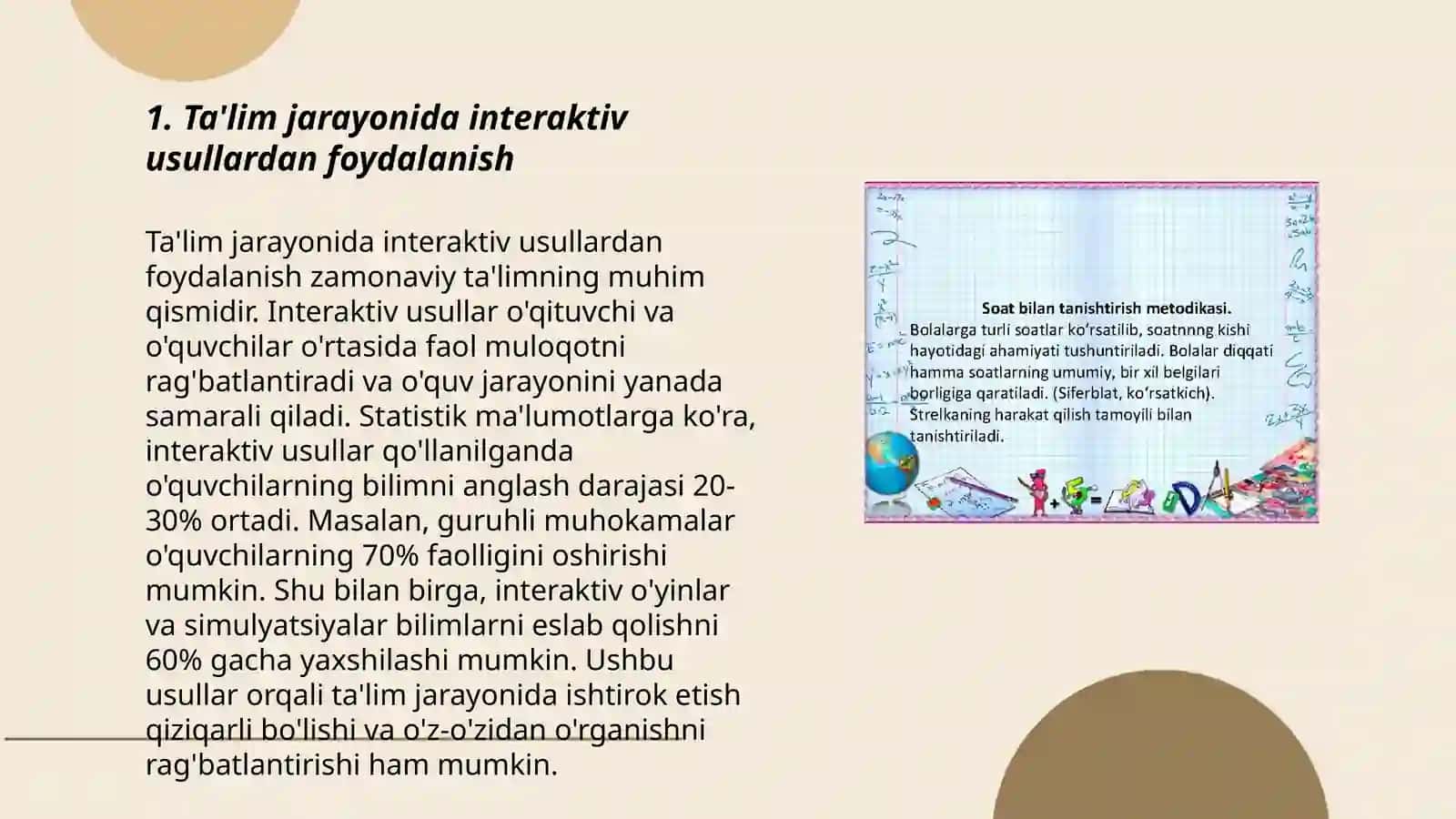 Mutaxassislik fanlarini oʻqitishda taʼlimni tashkil etish va tayyorlash metodikasi 3