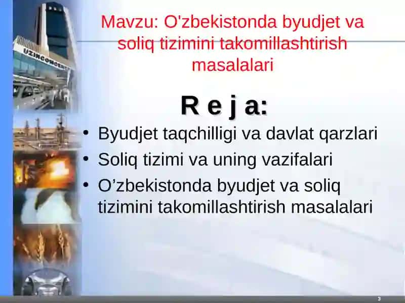 “O’ZBEKISTONNI RIVOJLANTIRISH STRATEGIYASI. FUQAROLIK JAMIYATI” FANIDAN MUSTAQIL ISHI 3