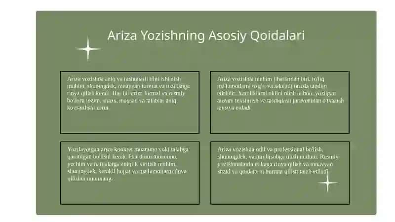 Ariza yozish tartibi 3