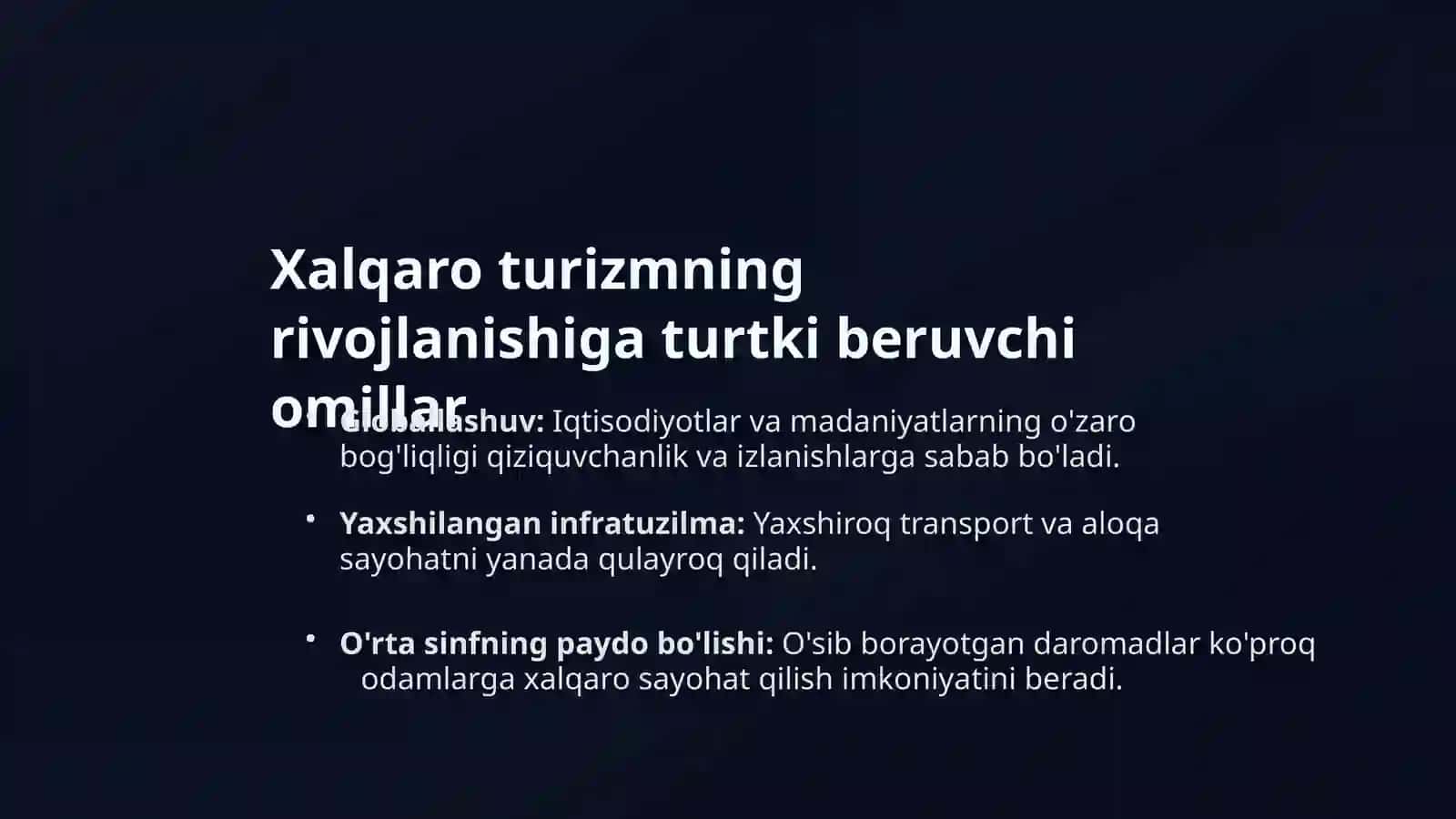 Xalqaro turizm bozoriga kirish 3