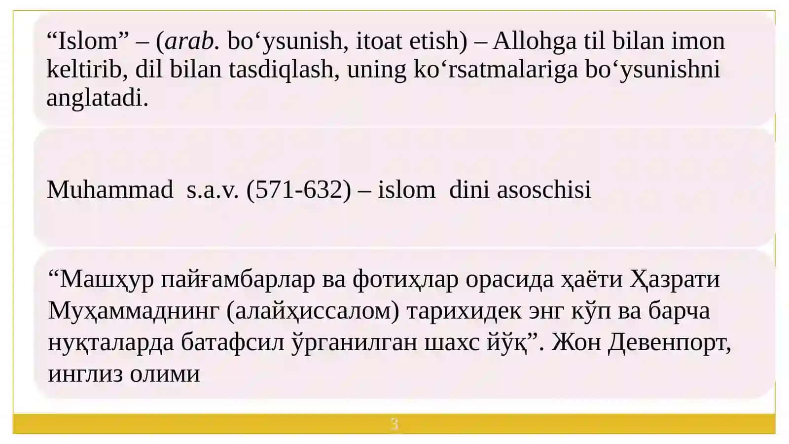 Islomta'limoti asoslari 3