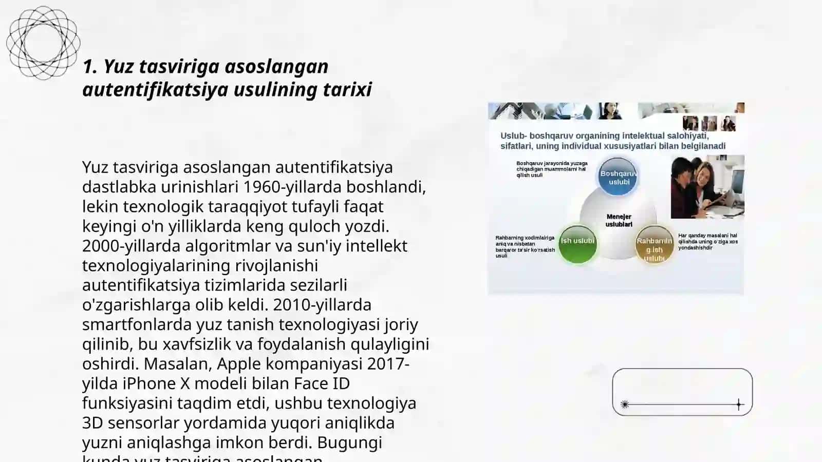Yuz tasviriga asoslangan autentifikatsiya usuli va uning xususiyatlari 3