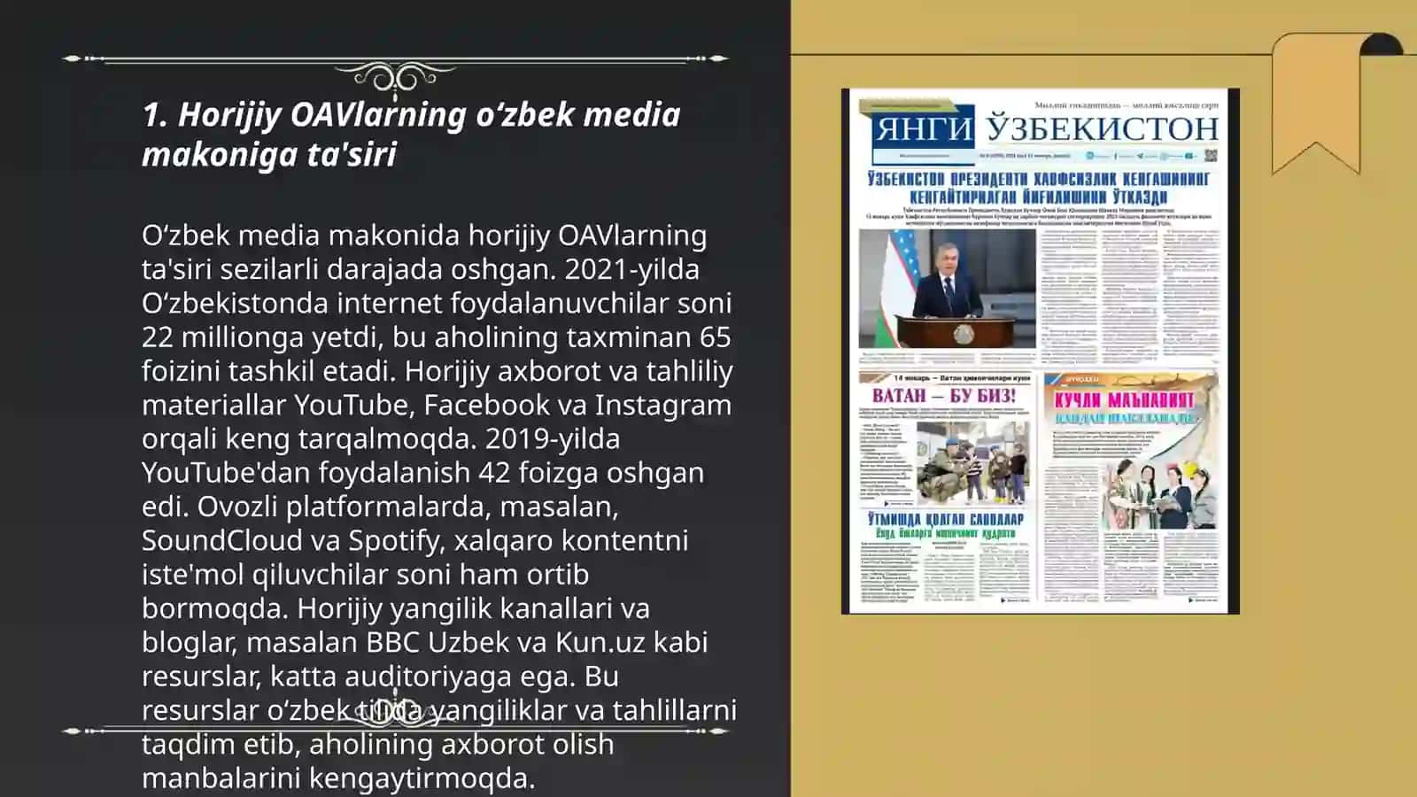 Horijiy ammoviy axborat vositalari mediya makonda oʻrnii 3