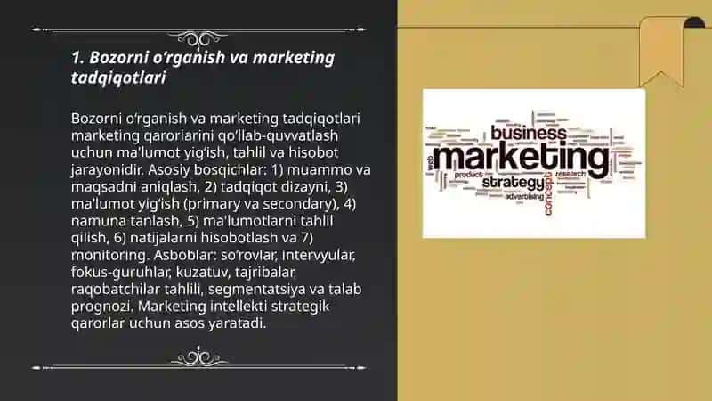 Bozorni o‘rganish va marketing tadqiqotlari 3