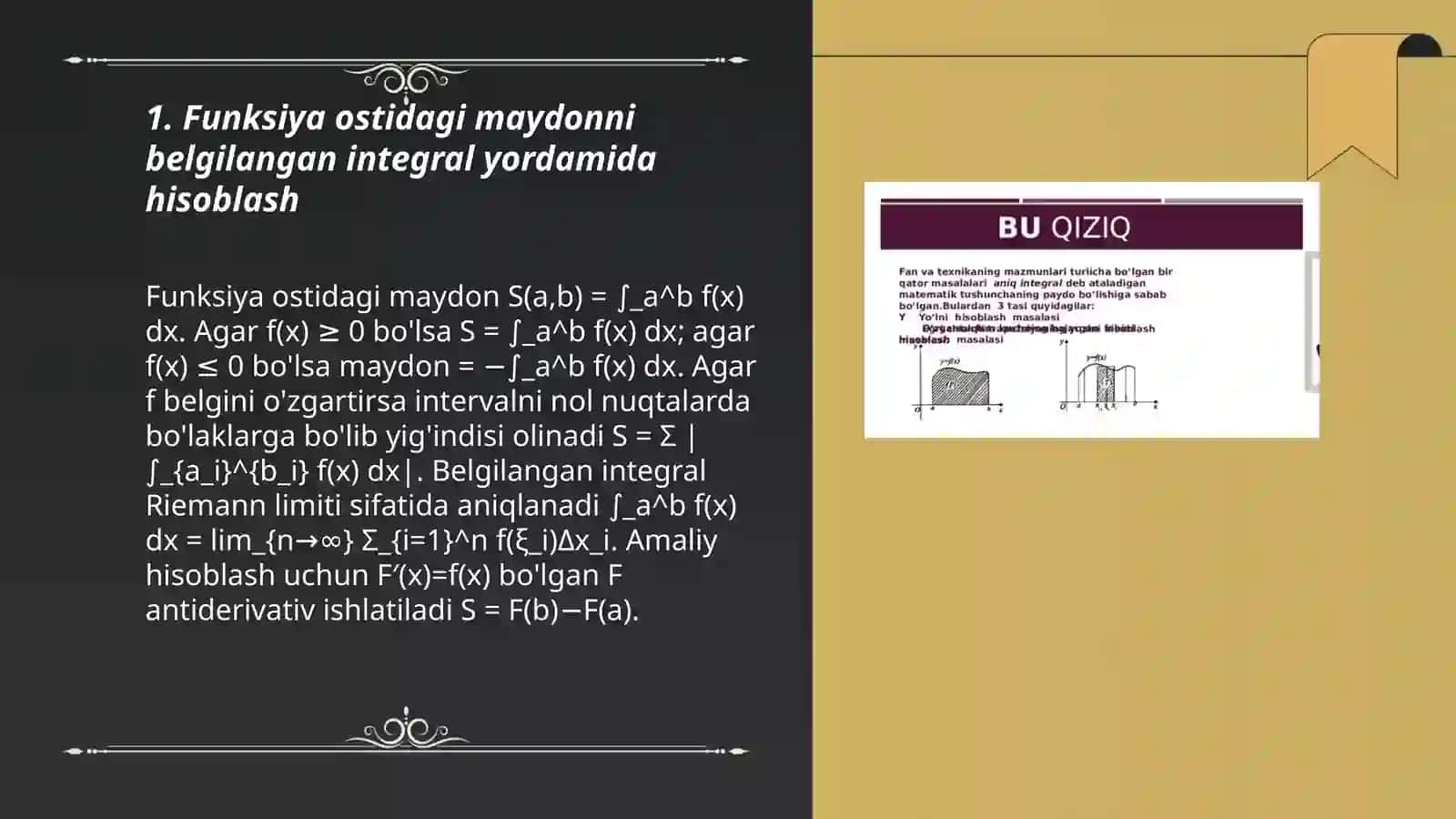 Aniq integralning geometrik tatbiqlari 3