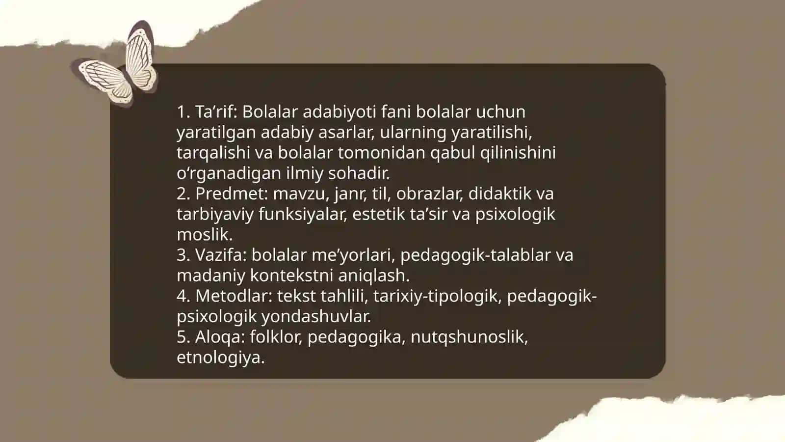 Bolalar adabiyoti fanining maqsad va vazifalari 3