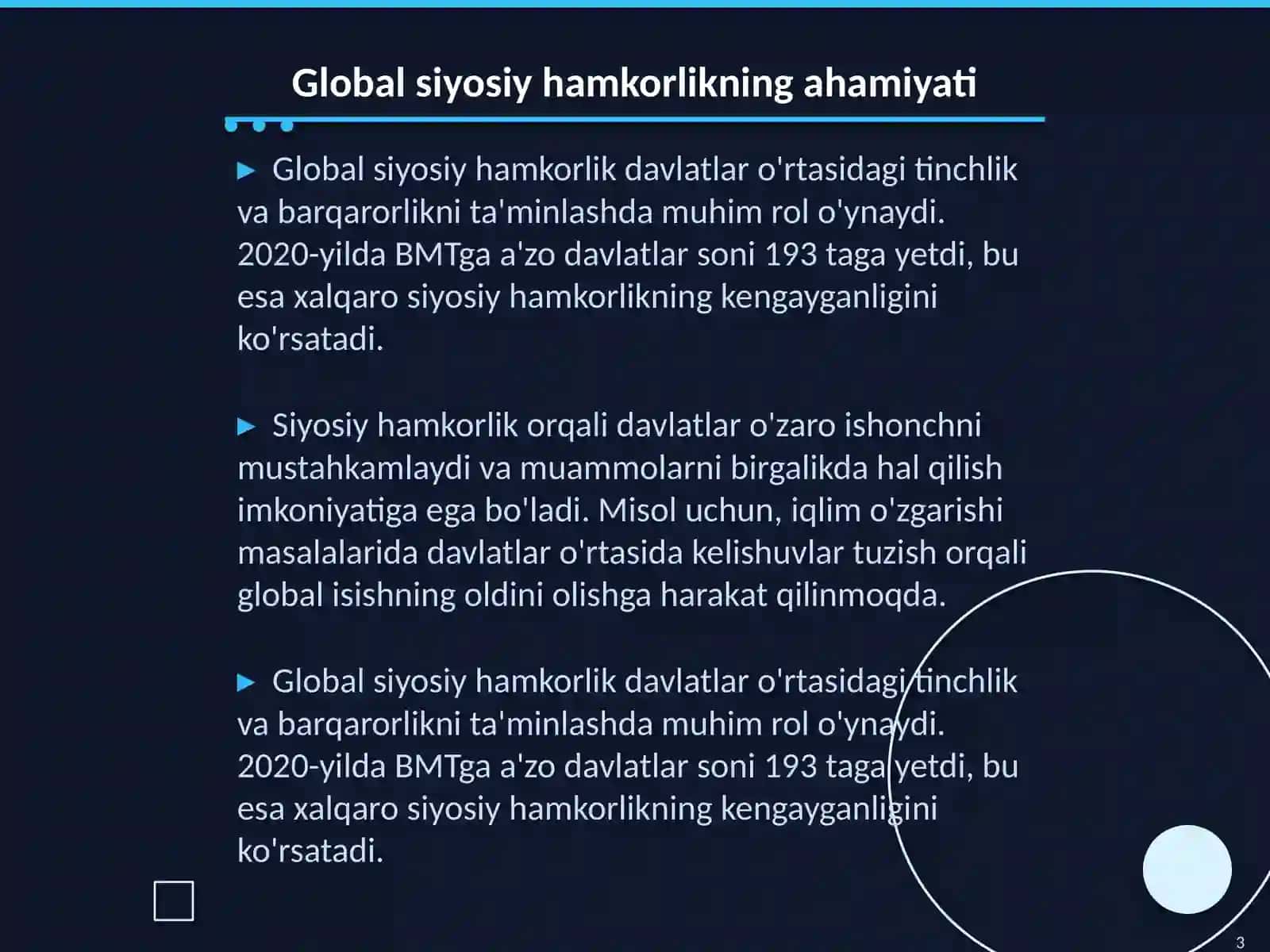 Global siyosiy hamkorlik 3