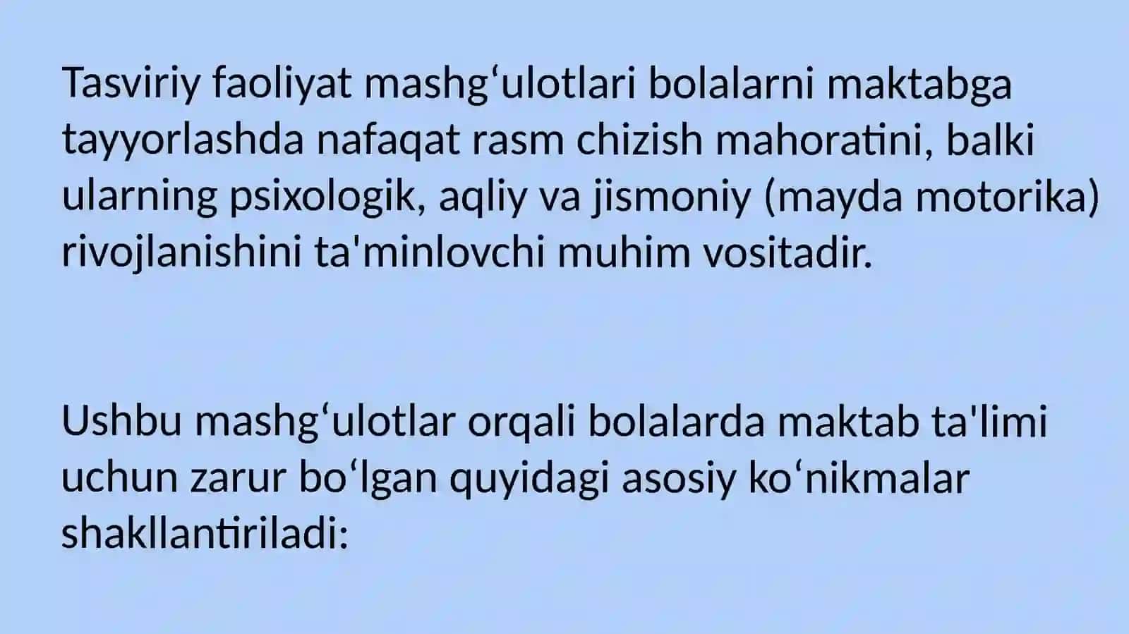 Bolalarni tasviriy mashgʻulotlarida maktabga tayyorlash 3
