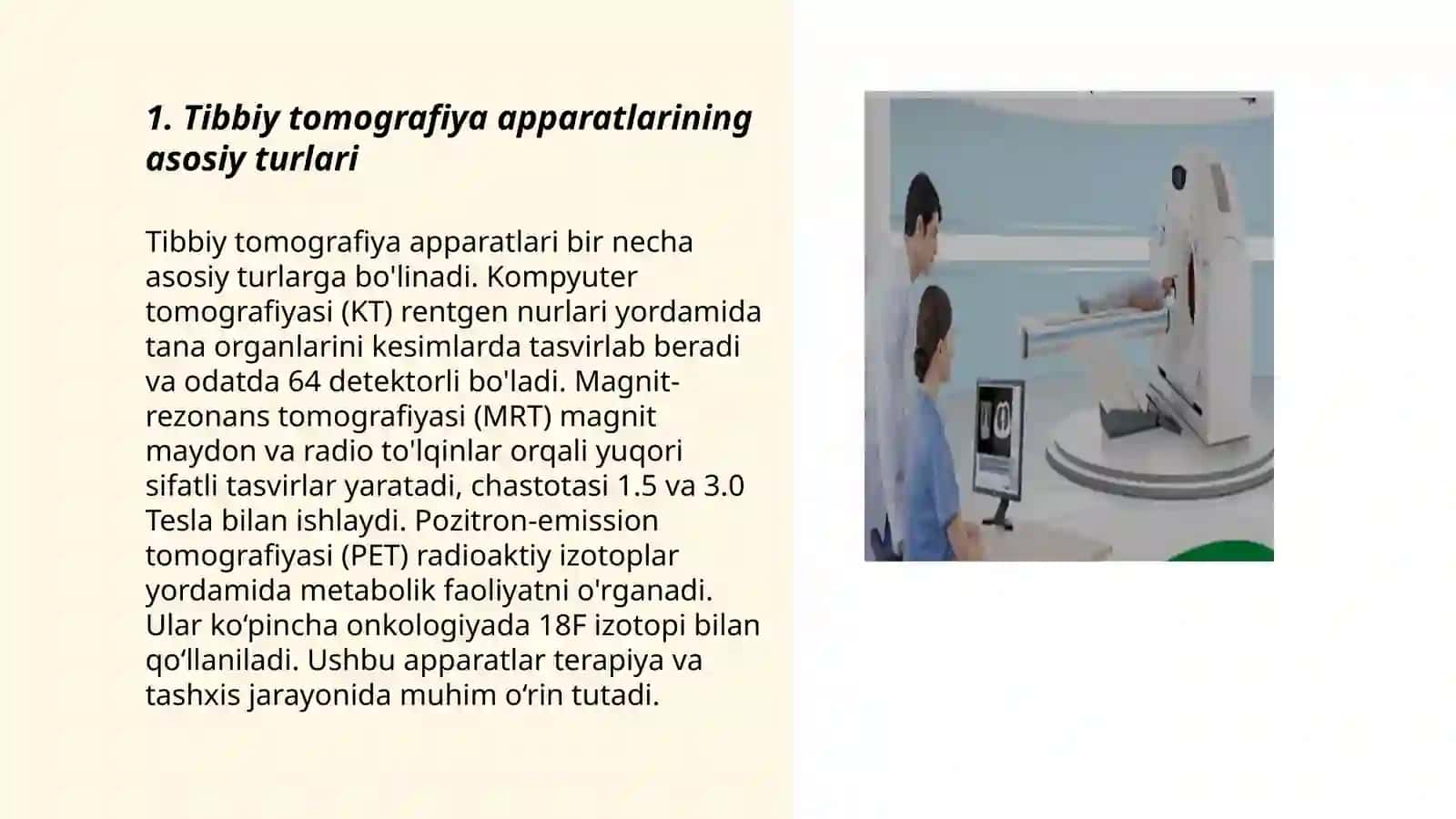 Tibbiy tomografiya apparatlarining ishlash prinsiplari 3