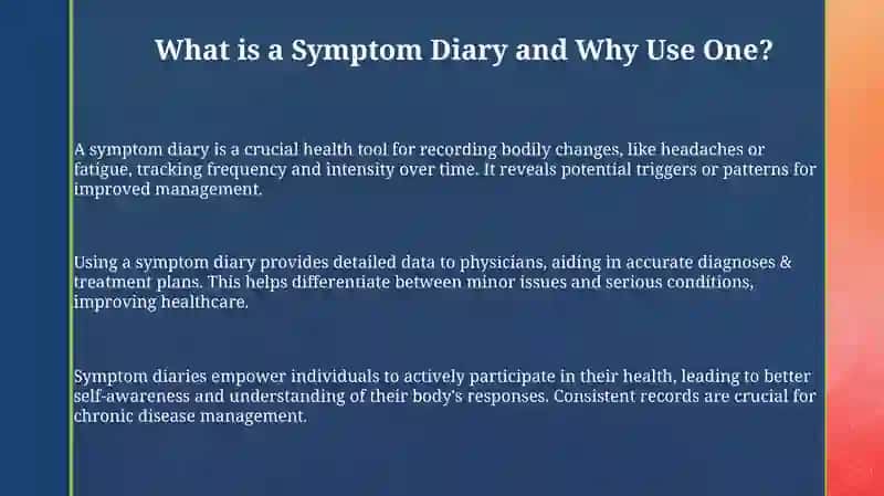 Symptom Diary in English 3