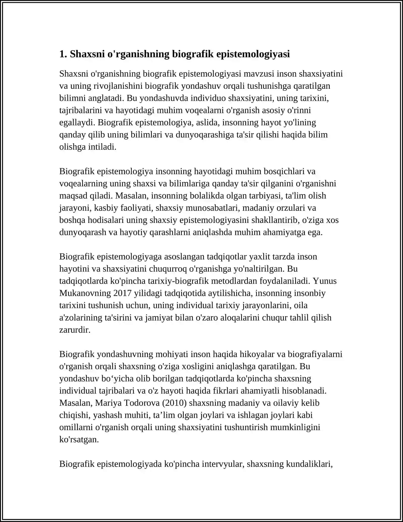 SHAXSNI O'RGANISHNING BIOGRAFIK METODI 3
