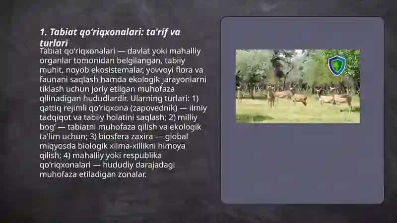 Tabiat qoʻriqxonalari: taʼrif va turlari 3