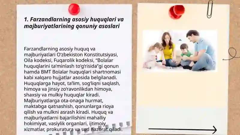 Farzandlarning huquq va burch (majburiyat)lari 3