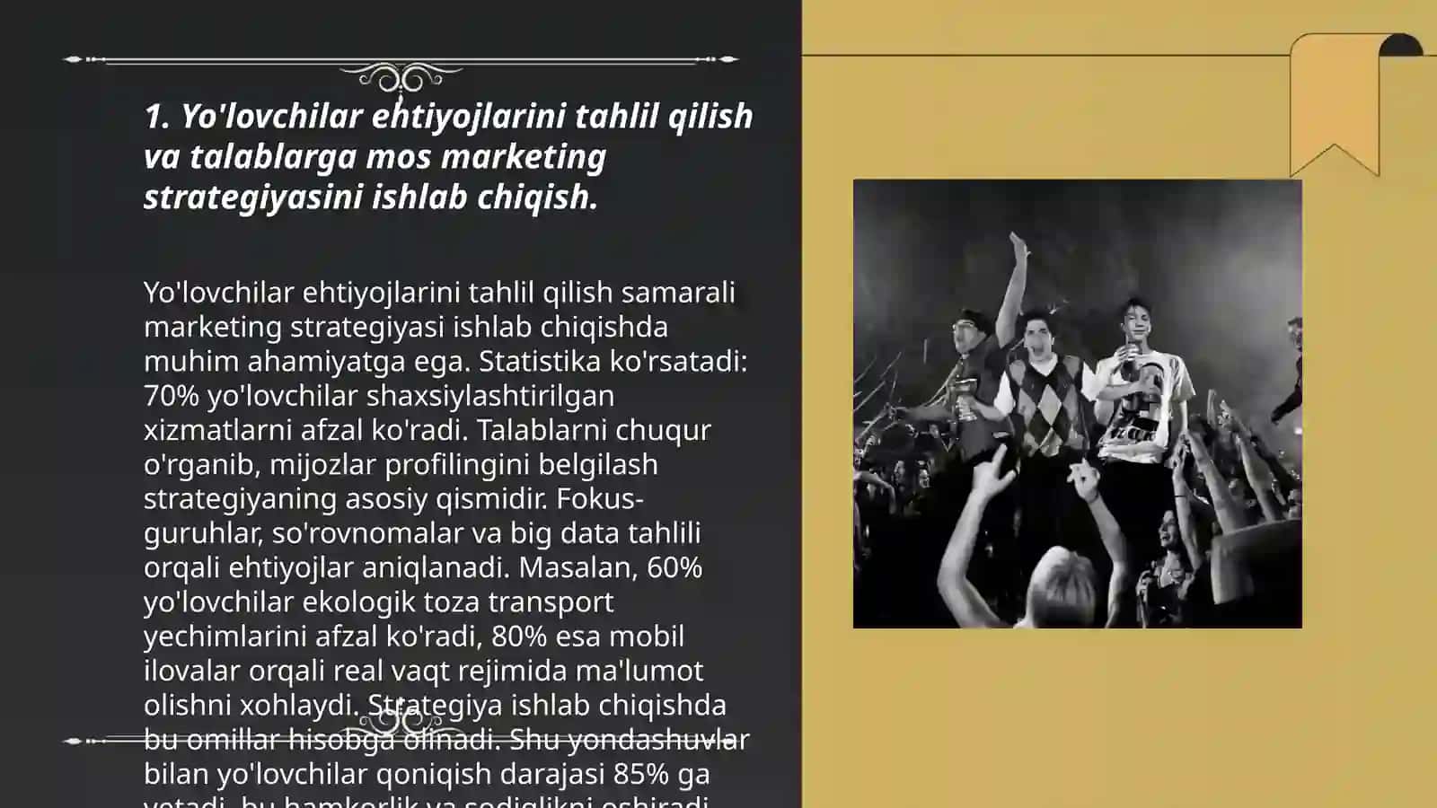 Metropolitenni - sistemalashtirish va boshqarish bo’yicha marketing bo’lim uchun loyiha 3