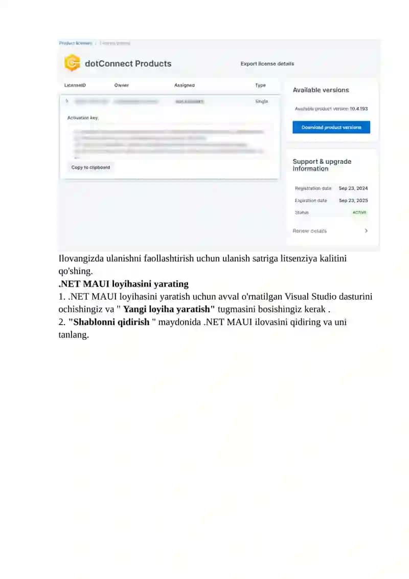 SQLite bilan CRUD operatsiyalarni MAUI ilovasida bajarish 3