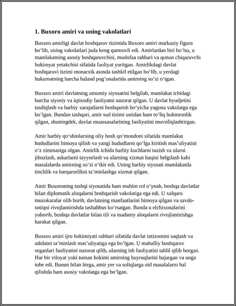 BUHORA AMIRLIGINING DAVLAT BOSHQARUV TIZIMI DAVLAT MUASSALARI 3