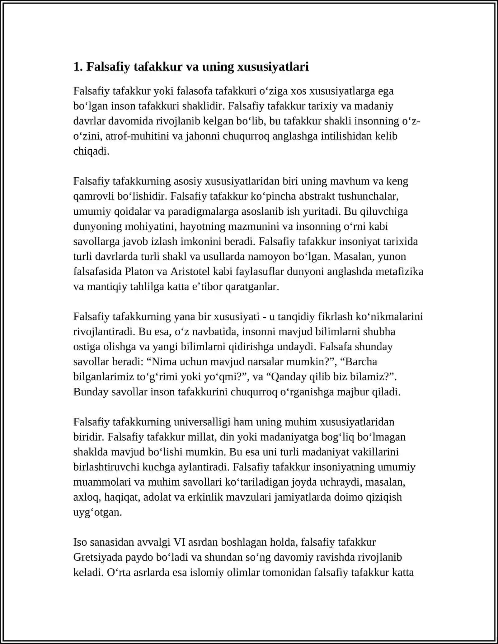 FALSAFA, UNING JAMIYAT HAYOTIDAGI RO‘LI 3