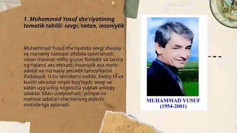 Muhammad Yusuf she'riyatini tahlil qilish 3