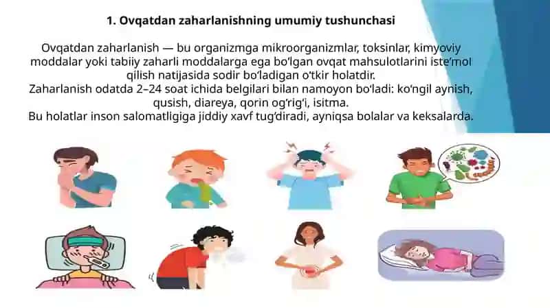 Ovqatdan zaharlanishlarning tasnifi va ularni tekshirish. Xavfsiz ovqatlanish qoidalari 3