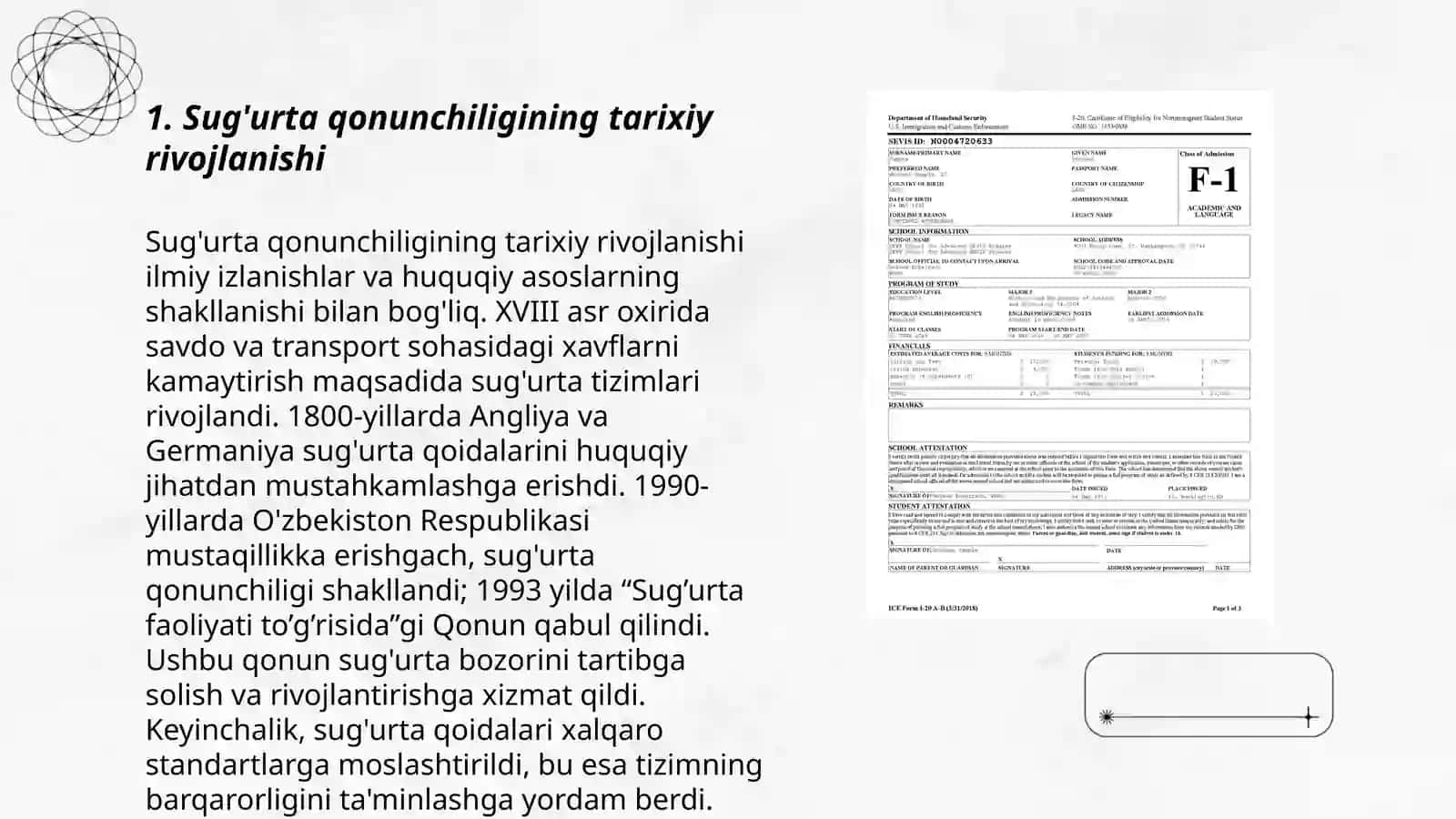 Sug'urta faoliyati qonunchiligining rivojlanishi. Shaxsiy sug'urtaning nazariy asoslar 3