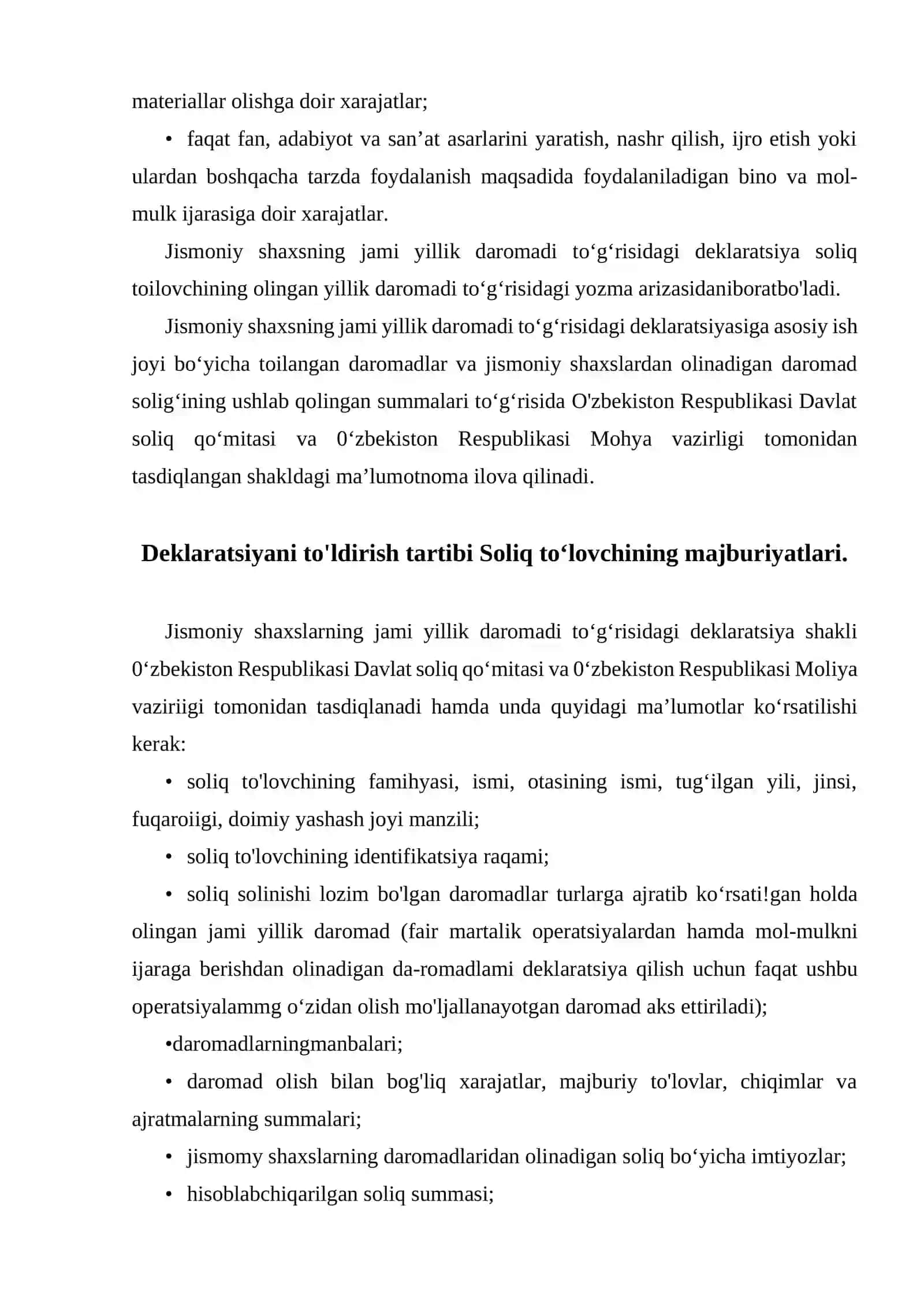 Jismoniy shaxslarning yillik daromadlarini deklaratsiyalash tartibi 3