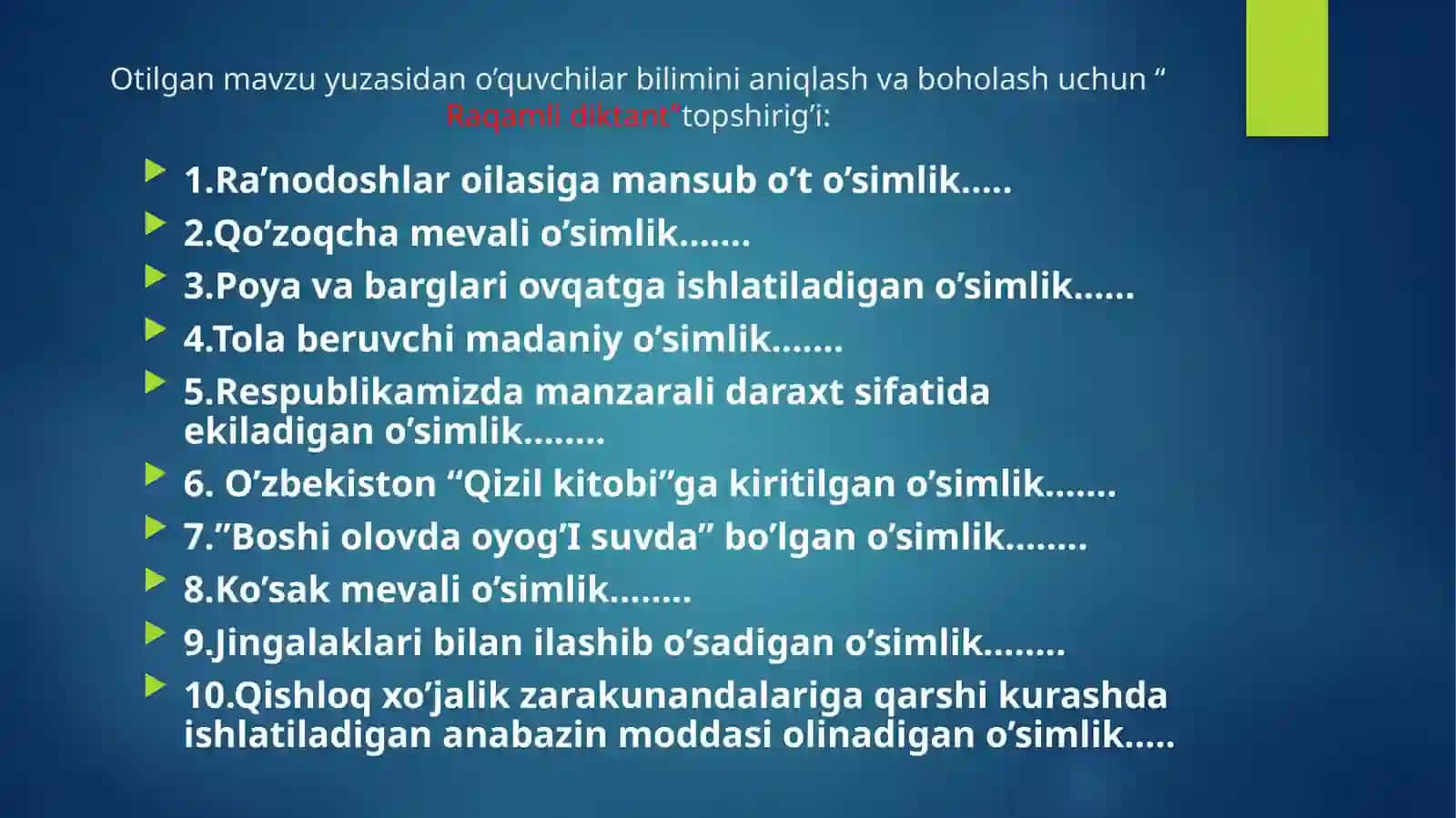 QOVOQDOSHLAR OILASI 3