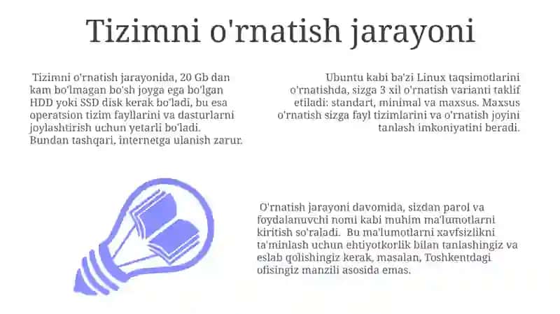 Linux OS o'rnatish va konfiguratsiyasi 3