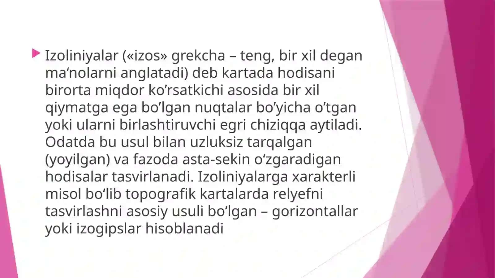 Umumgeografik kartalarda chegaralar, daryolar, kanallar, temir yo‘llar va avtomobil yo‘llarni tasvirlashda ushbu usulni qo‘llash 3