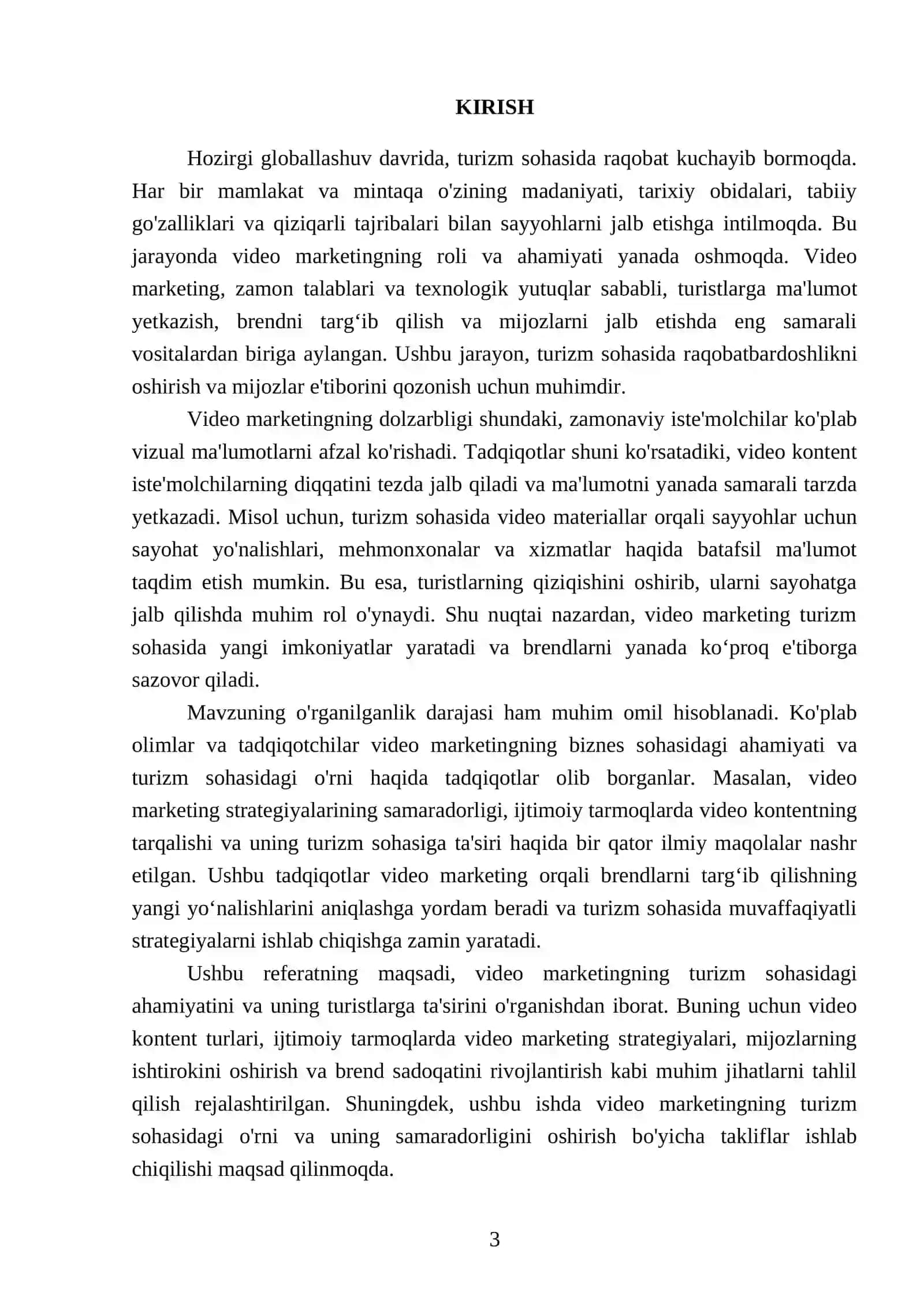 Turistik xizmatlarni targ‘ib qilishda video marketingdan foydalanish 3