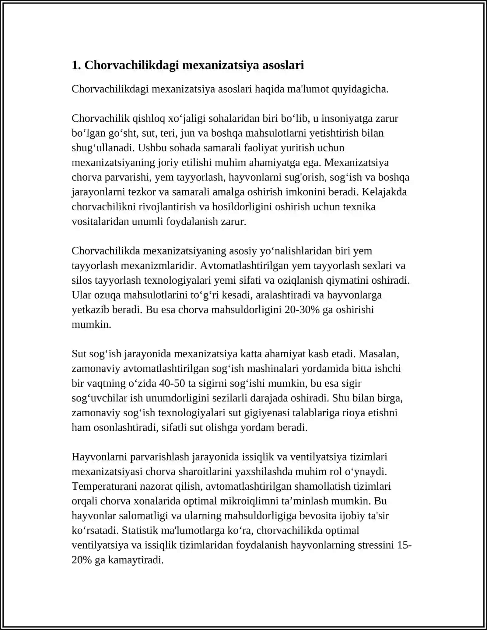 CHORVACHILIKSA TURLI MEXANIZMLARDAN FOYDALANISH VA TEXNIKA XAVFSIZLIGIGA RIOYA QILISH 3