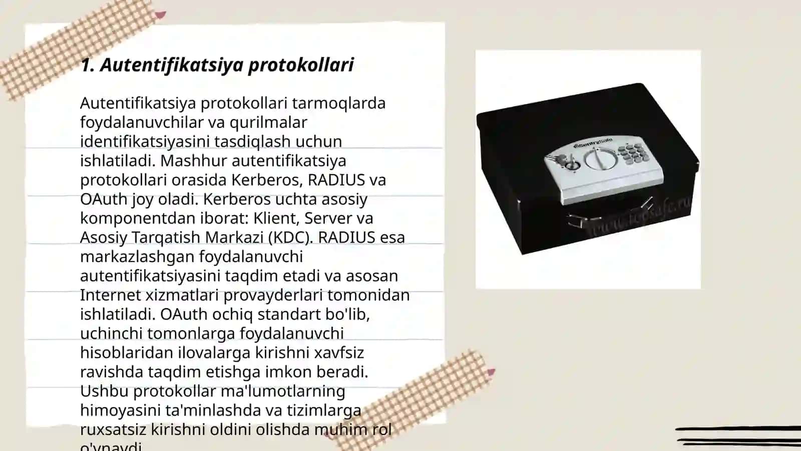 Autentifikatsiya protokollari 3