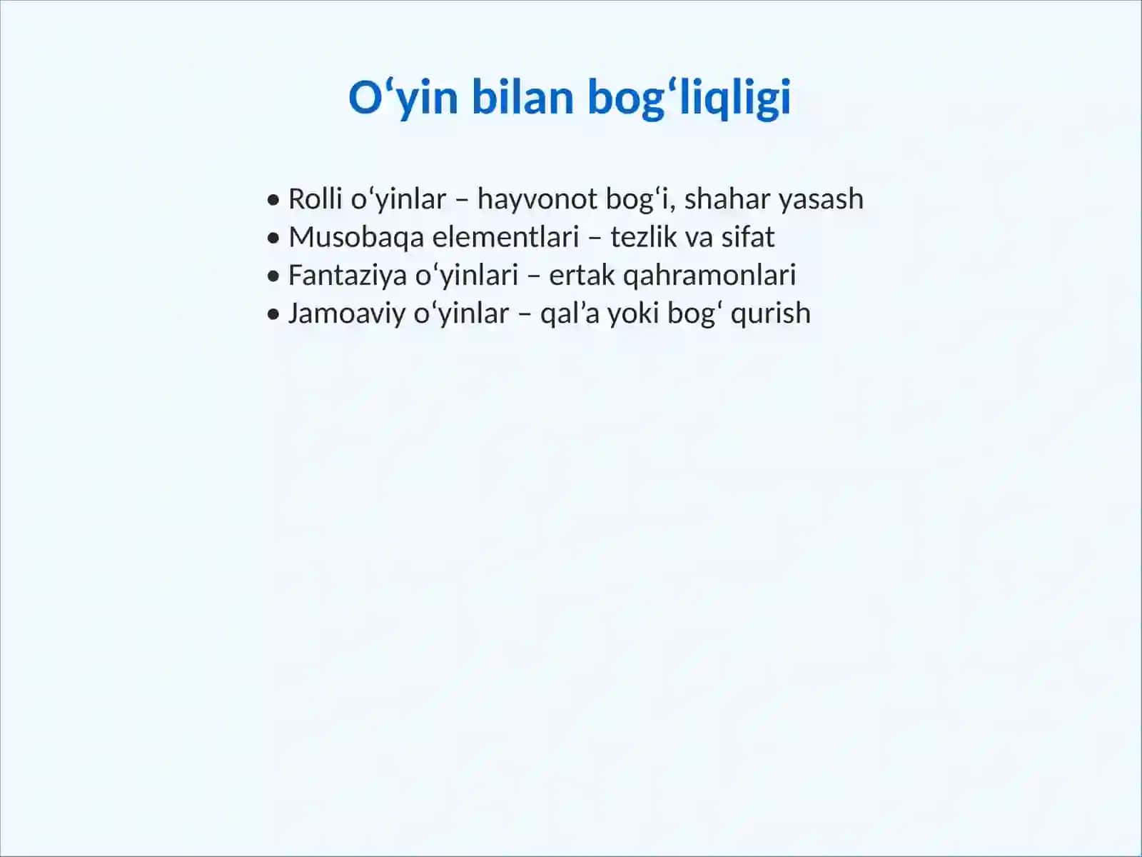 Loy mashg‘ulotining o‘yin bilan bog‘liqligi 3