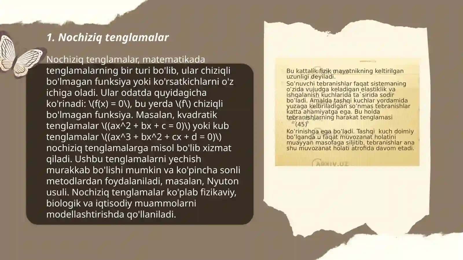 Nochiziq tebranishlar 3