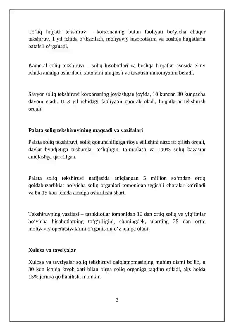 Kameral soliq tekshiruvi 3