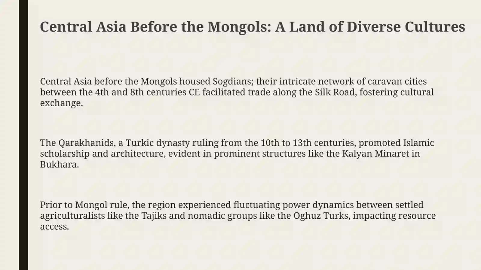 The Mongol Empire and Its Impact on Central Asia 3