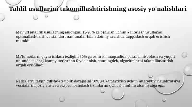 Tahlil usullarini takomillashtirish masalalari 3