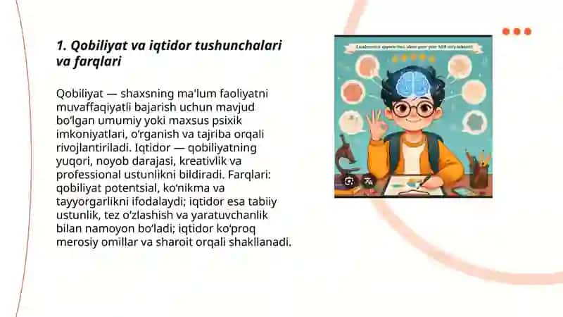 Qobiliyat va iqtidor tushunchalari 3