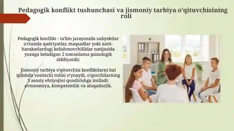 Jismoniy tarbiya o'qituvchisining faoliyatidagi konfliktlar: sabablari va turlari 3