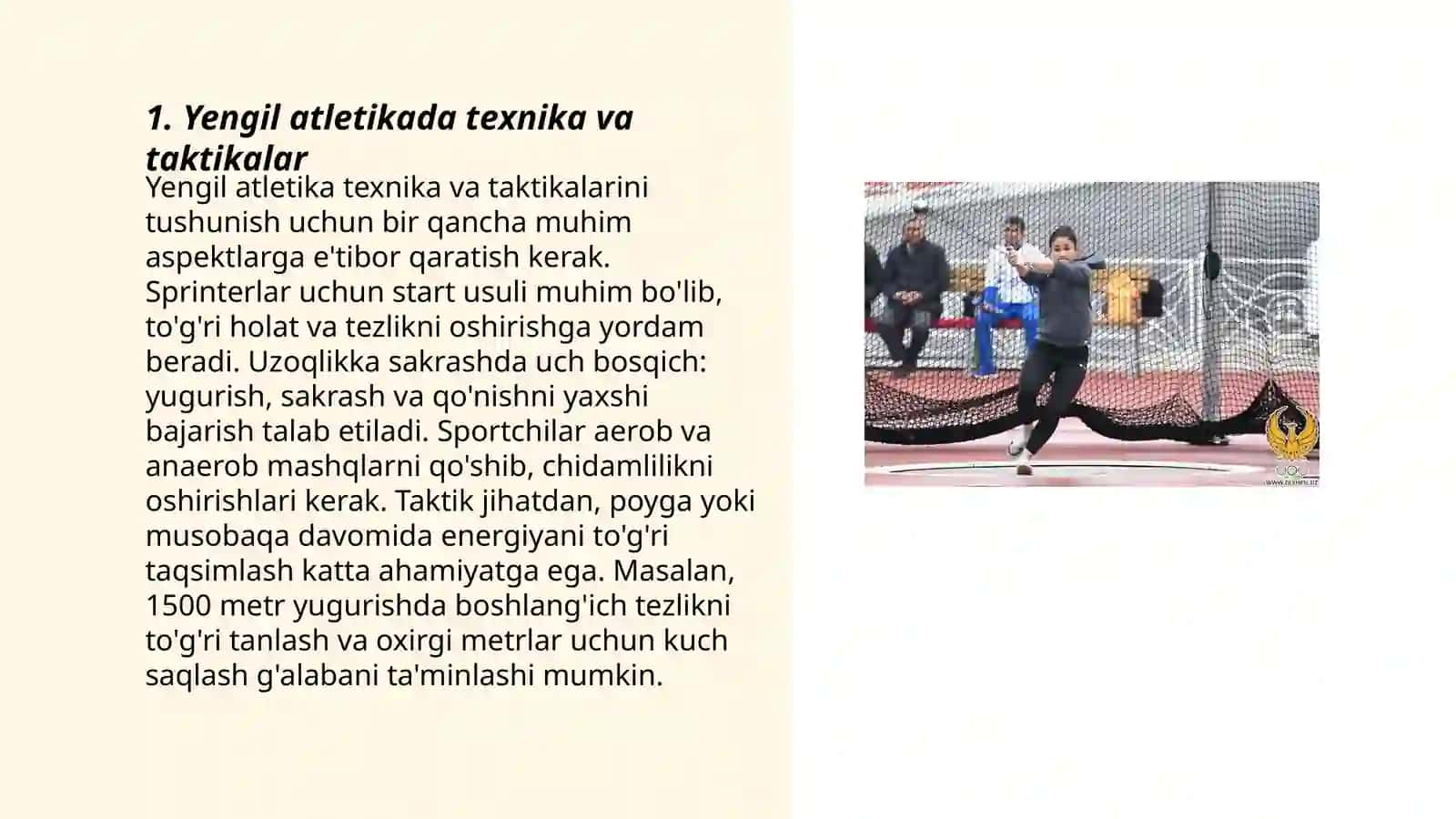 Yengil atletika Uloqtirishlar, Uzunlikka sakrash, Uzoq masofaga yugurish 3