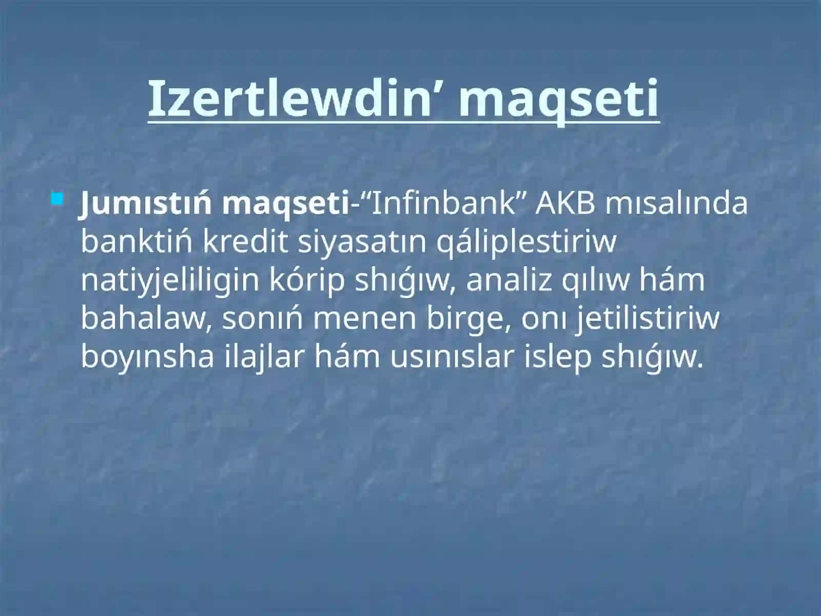 PITKERIW QA’NIGELIK JUMISI 3